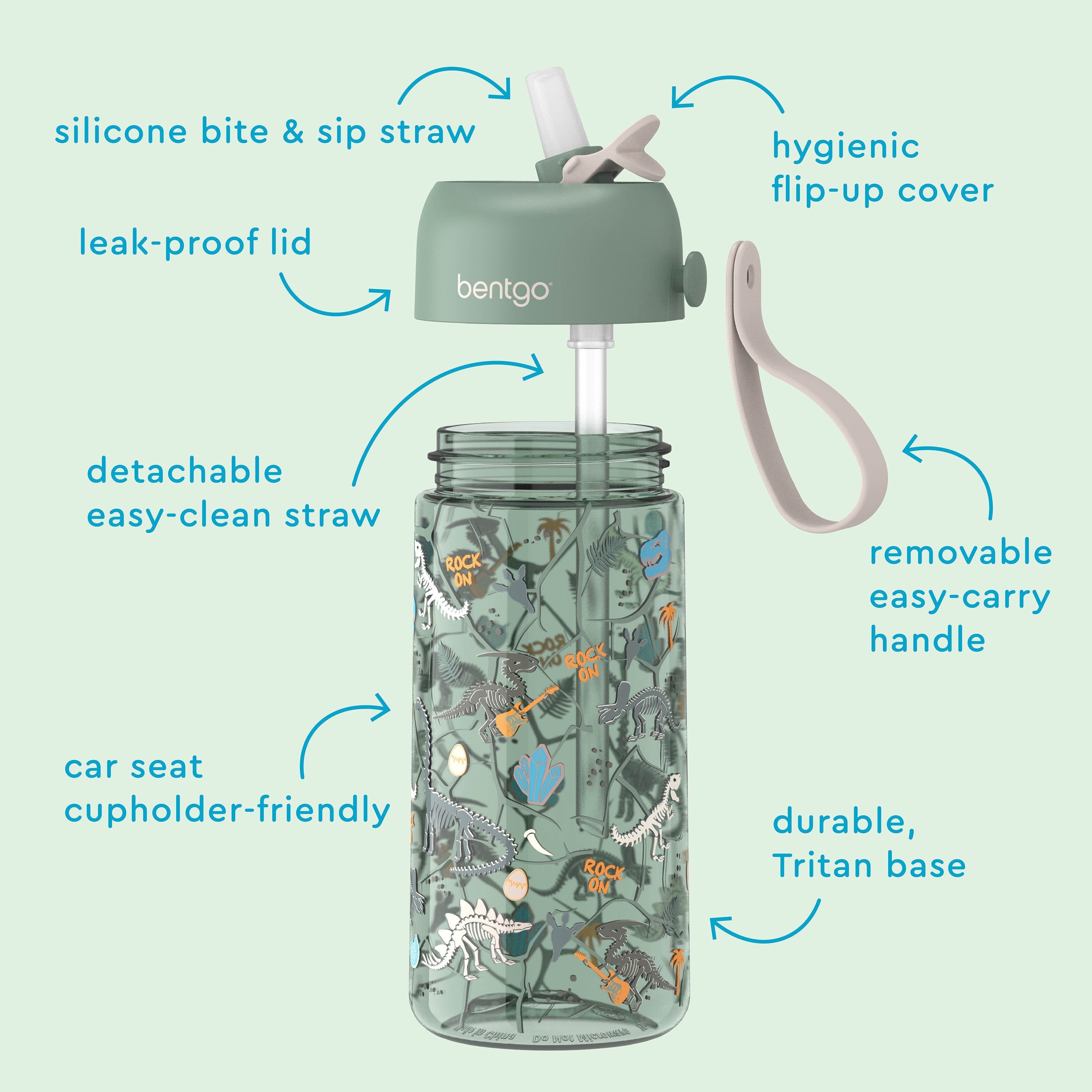 Bentgo Kids Prints Water Bottle (2-Pack)