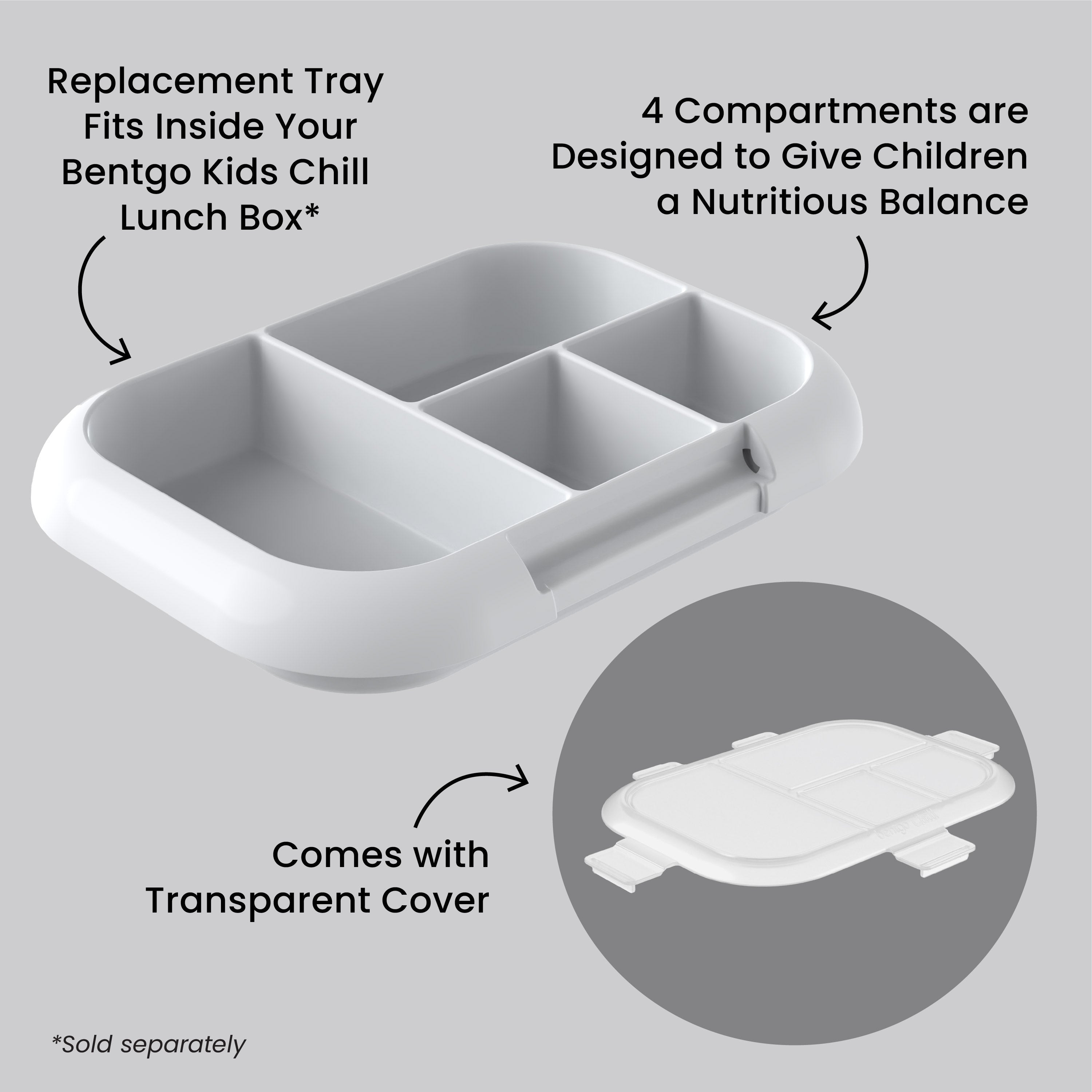Bentgo Chill Kids Tray with Transparent Cover
